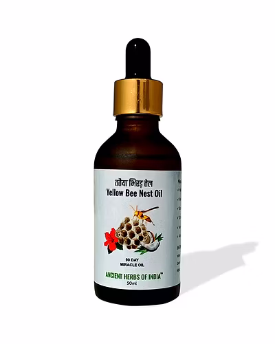 Yellow bee nest oil for Hair Fall and Hair Regrowth | 90 Days Miracle Treatment For Alopecia-12333898