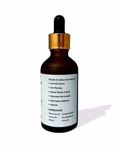 Yellow bee nest oil for Hair Fall and Hair Regrowth | 90 Days Miracle Treatment For Alopecia-5