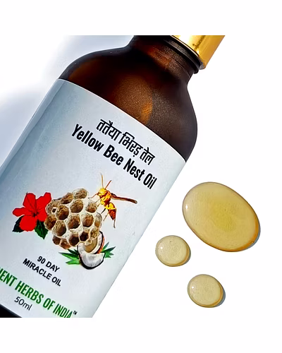 Yellow bee nest oil for Hair Fall and Hair Regrowth | 90 Days Miracle Treatment For Alopecia-4