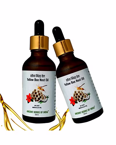 Yellow bee nest oil for Hair Fall and Hair Regrowth | 90 Days Miracle Treatment For Alopecia-3