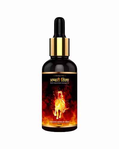 Ambri Tila Men Massage oil for Increase organs size and made with 50+ Indian Herbs-1