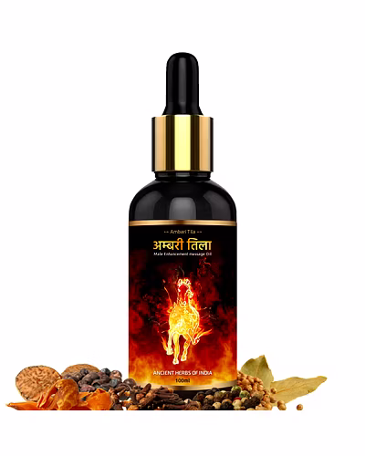 Ambri Tila Men Massage oil for Increase organs size and made with 50+ Indian Herbs-12333986