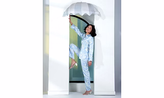 Women's Sky blue Printed Satin Co-ord Set