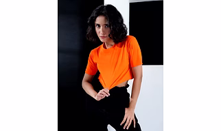 Women's  Solid Paperbag Trousers