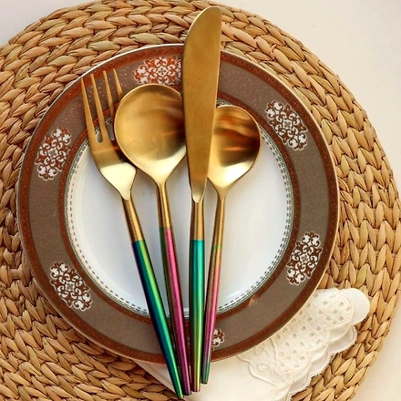 Rainbow Steel Cutlery Set - Handle-12375260