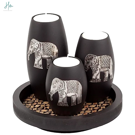 Wooden candle Holder-12375284