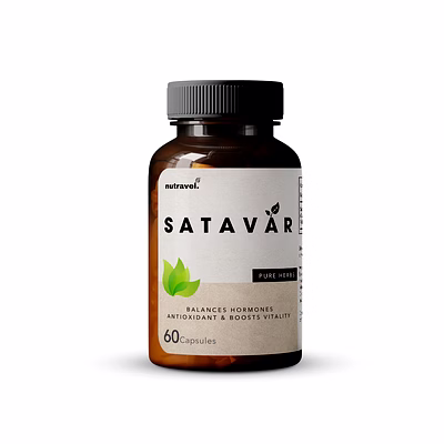 nutravel satavar pure herbs women's wellness caps. | balances hormones, antioxidant, supports vitality | 60 caps – pack of 1