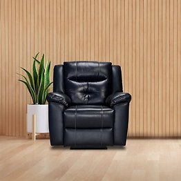 Recliners India Single Seater Recliner Sofa for Living Room - Zeal (Color: Black)
