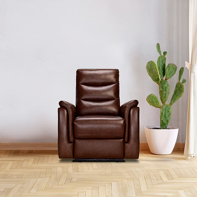 recliners india single seater recliner sofa for living room- crown (color: dark brown two tone)