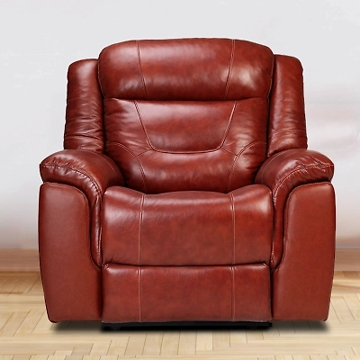 Single Seater Recliner Chair for Living Room - Joy Half Leather | Recliner Chair | Recliner Chairs for Home Relax | Recliner | 1 Seater Chair Sofa | Single Seater Motorized/Manual Recliner | 1 Year Warranty | Recliners India