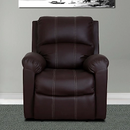 Single Seater Recliner Chair for Living Room – Spino Brown | Recliner Chair | Recliner Chairs for Home Relax | Recliner | 1 Seater Chair Sofa | Single Seater Motorized/Manual Recliner | 1 Year Warranty | Recliners India