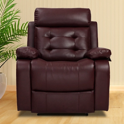 Recliners India Single Seater Recliner Sofa for Living Room - Tango (Color: Cherry Two Tone)