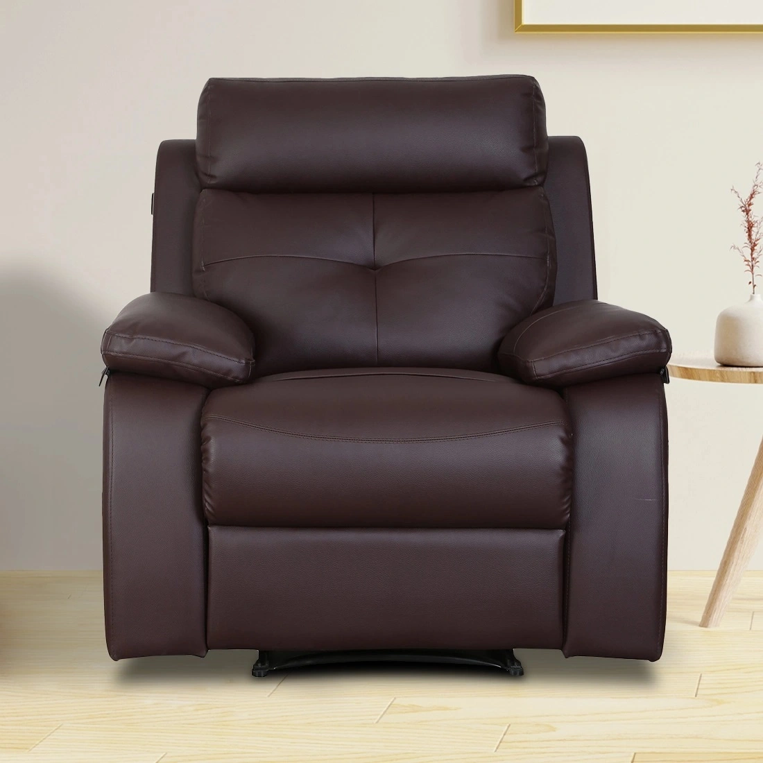 Recliners India Single Seater Recliner Sofa - Ohio (Color: Brown)-5