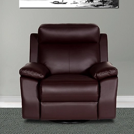 Recliners India Single Seater Recliner Sofa for Living Room - Lazino (Color: Dark Brown)