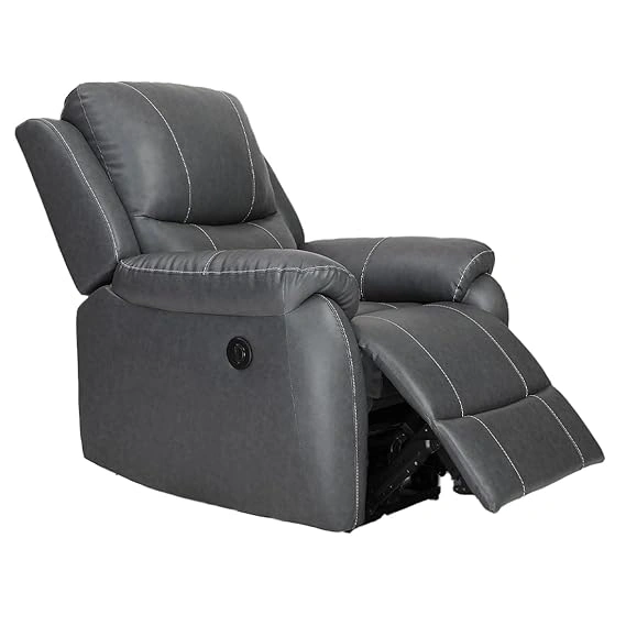 Recliners India Single Seater Recliner Sofa - Lite (Color: Grey)-2