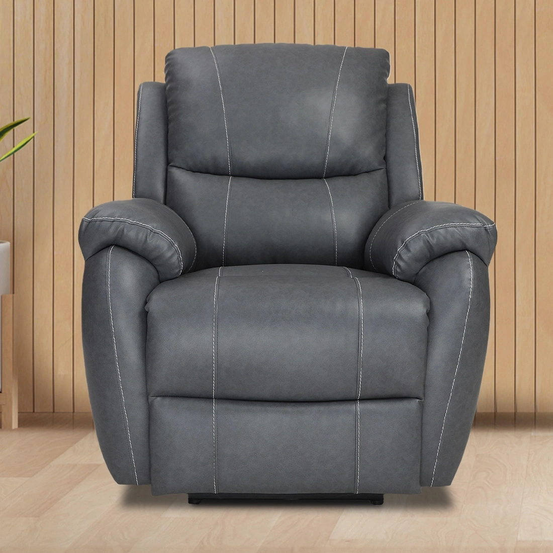 Recliners India Single Seater Recliner Sofa - Lite (Color: Grey)-Lite5104P1