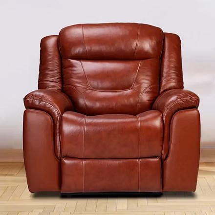 Recliners India Single Seater Recliner Sofa for Living Room- Joy (Color: Chestnut Two Tone)-Joy-HL-Chestnut-Two-Tone