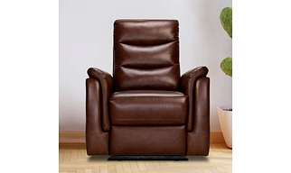 Recliners India Single Seater Recliner Sofa for Living Room- Crown (Color: Dark Brown Two Tone)