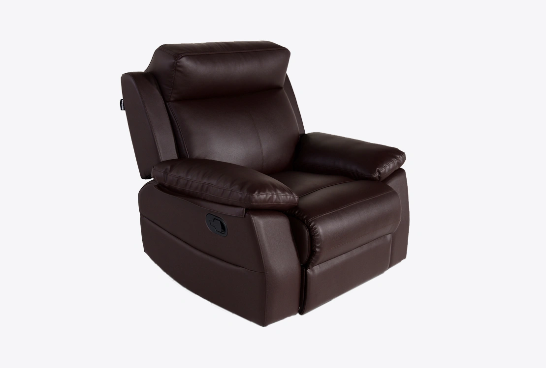 Recliners India Single Seater Recliner Sofa - Lazino (Color: Dark Brown)-1