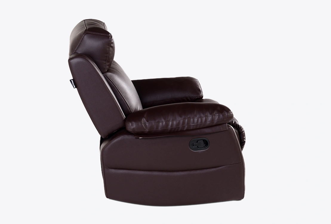 Recliners India Single Seater Recliner Sofa - Lazino (Color: Dark Brown)-2