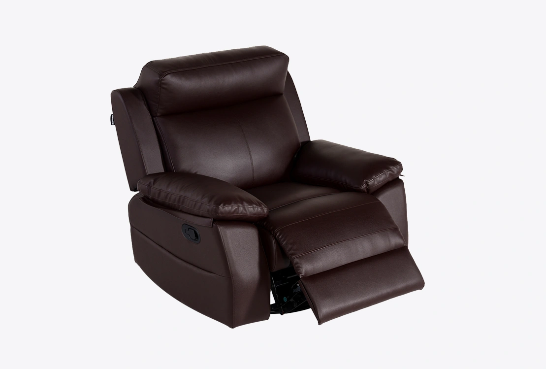 Recliners India Single Seater Recliner Sofa - Lazino (Color: Dark Brown)-3