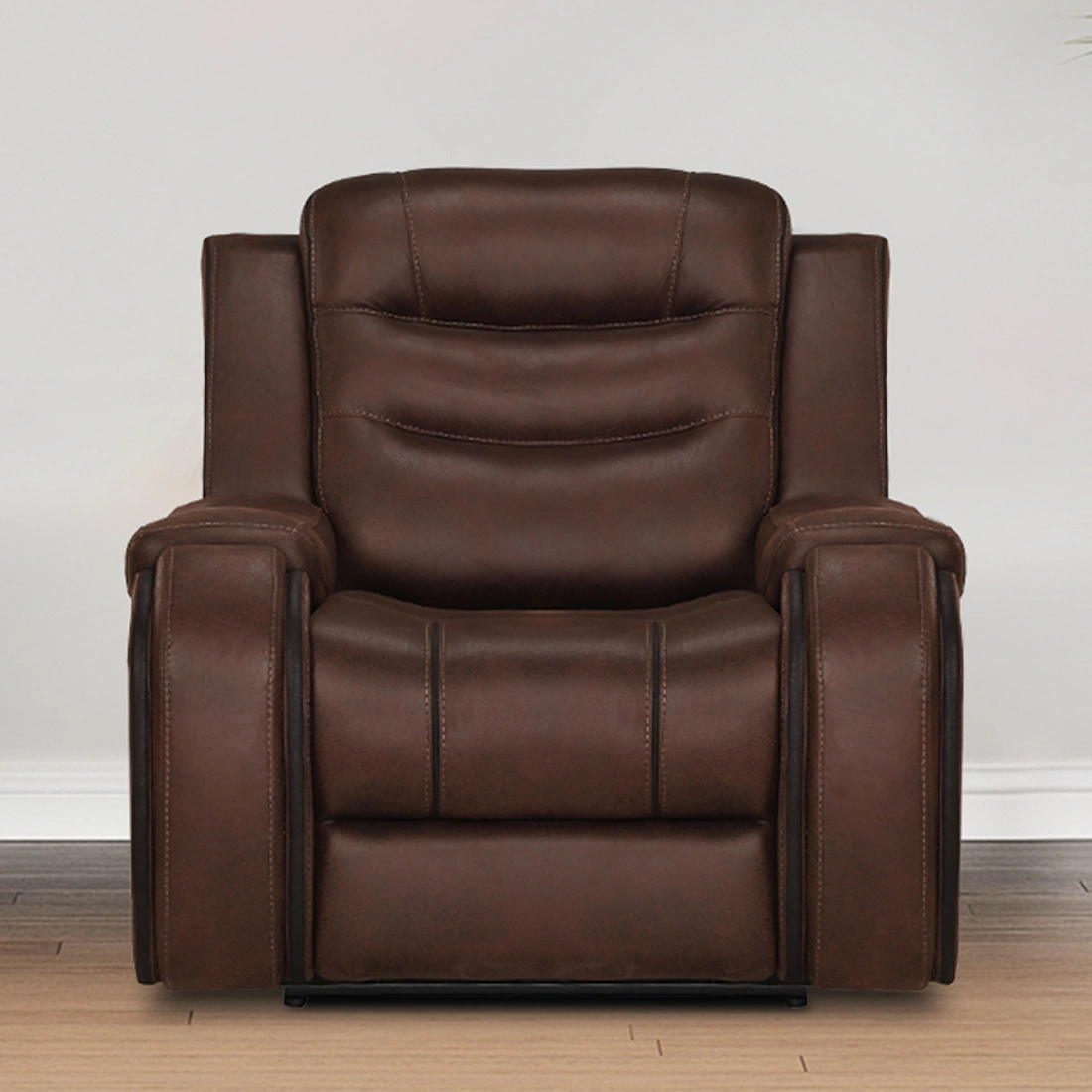 Recliners India Single Seater Recliner Sofa - Silk (Color: Chocolate Brown)-Silk-Chocolate-Brown-Motorized