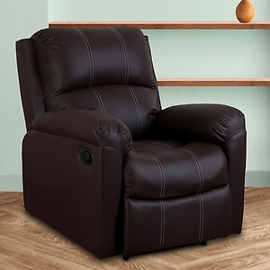 Single Seater Recliner Chair for Living Room – Spino Brown | Recliner Chair | Recliner Chairs for Home Relax | Recliner | 1 Seater Chair Sofa | Single Seater Motorized/Manual Recliner | 1 Year Warranty | Recliners India