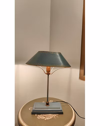 Teal blue side table lamp-12336976