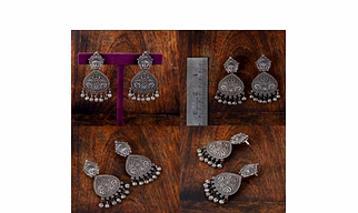 Oxidized Silver Earrings – Tribal & Ethnic Vibes