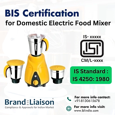 BIS ISI Certification for Domestic Electric Food Mixer-641948-6abd3b7c