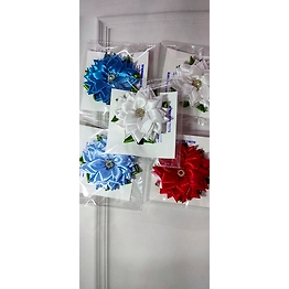Narrow ribbon flower hair clip (Single Piece)