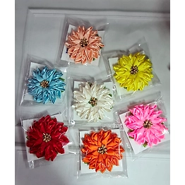 Giant adorable satin ribbon flower hair clip (Single Piece)