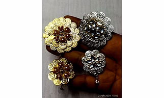 Radiant Handmade Golden and Silver Jada Billalu