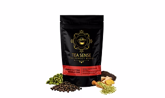 Tea Sense Bombay Cutting Masala Chai | 200g Loose Tea | Kadak and Traditional Blend | CTC Tea, Cardamom, Fennel, Dried Ginger, Black Pepper | 80+ Cups