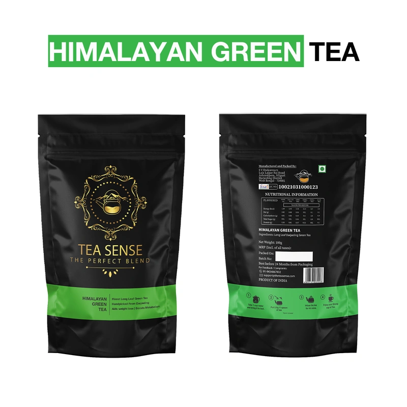 TEA Sense Organic Green Tea Darjeeling Assam Weight Loss Slimming 