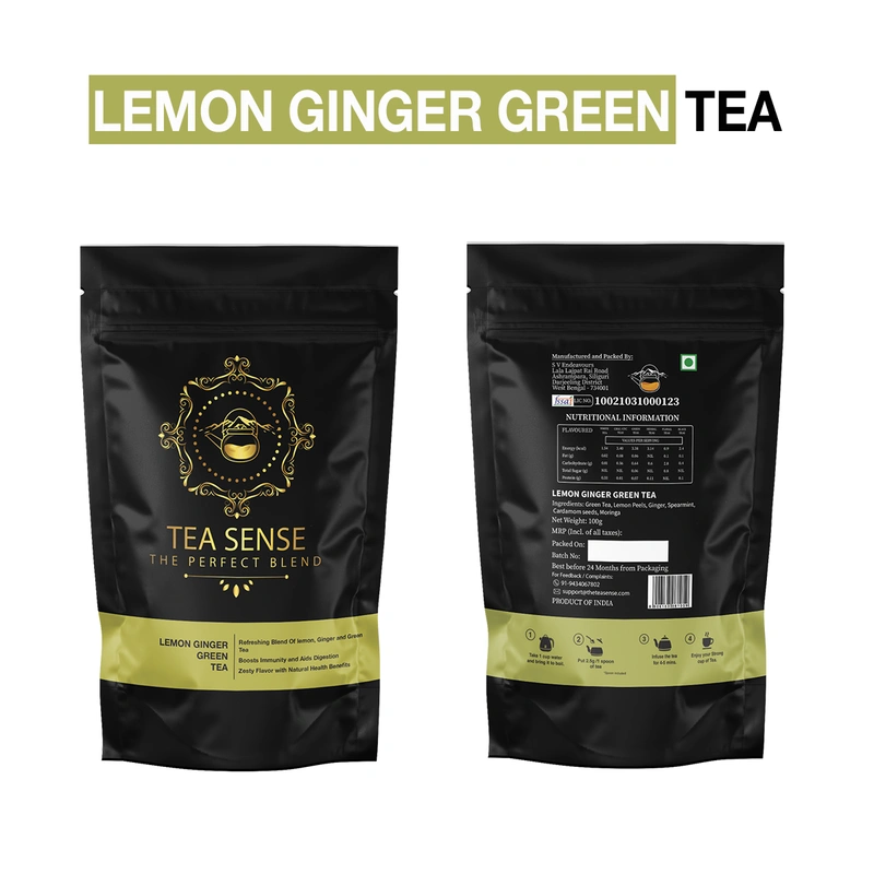 TEA Sense Organic Green Tea Darjeeling Assam Weight Loss Slimming 