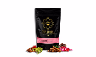 TEA SENSE Kashmiri Kahwa Detox Green Tea | Loose Leaf | 100 g | Almonds, Saffron, Cinnamon, Cardamom, and Cloves | Detox and Relaxation | 50+ Cups