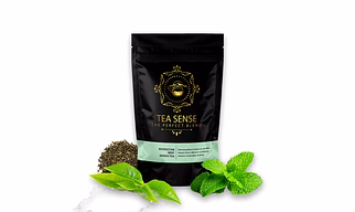TEA SENSE Moroccan Mint Green Tea | Loose Leaf | 100 g | Refreshing Blend | Premium Green Tea and Spearmint | Minty and Invigorating | 50+ Cups