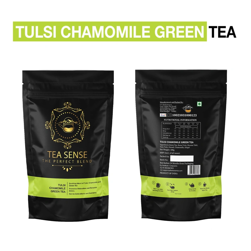 TEA Sense Organic Green Tea Darjeeling Assam Weight Loss Slimming 