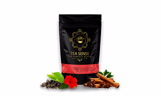 TEA SENSE Hibiscus Green Tea | Loose Leaf | 100 g | Green Tea, Hibiscus & Cinnamon | Refreshing Taste | 50+ Cups | Keeps Heart Healthy