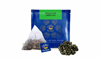 TEA SENSE Himalayan Green Tea | 15 Pc | Pyramid Tea Bags in Sealed Pouches | Long Leaf Organic Darjeeling Green Tea | Can be Rebrewed