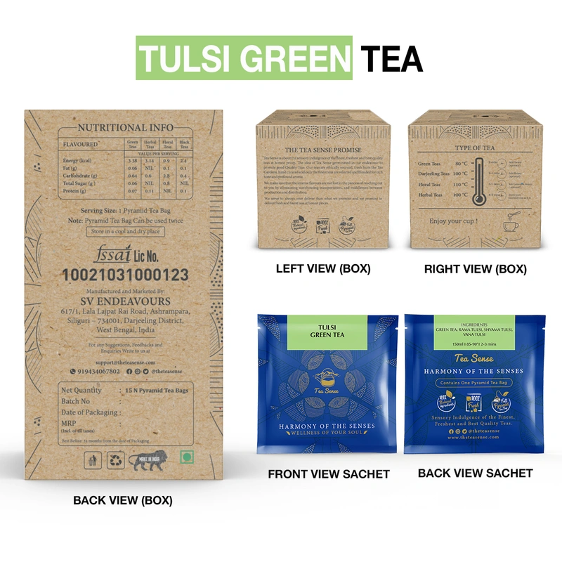 TEA Sense Organic Green Tea Darjeeling Assam Weight Loss Slimming 