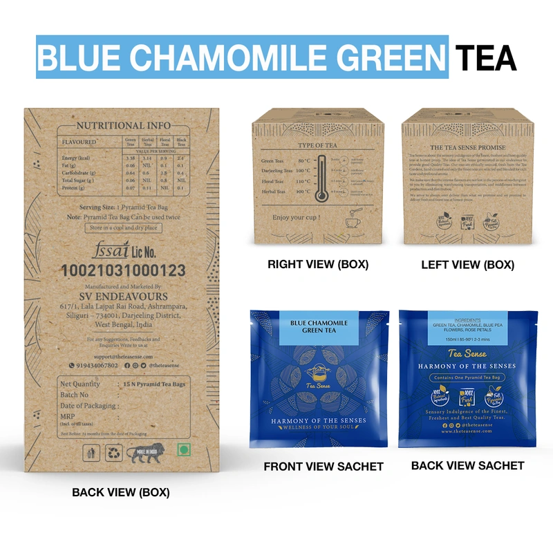 TEA Sense Organic Green Tea Darjeeling Assam Weight Loss Slimming 