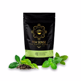 tea sense tulsi green tea | loose leaf | 100 g | 100% natural green tea & tulsi | rich in antioxidants | 50+ cups