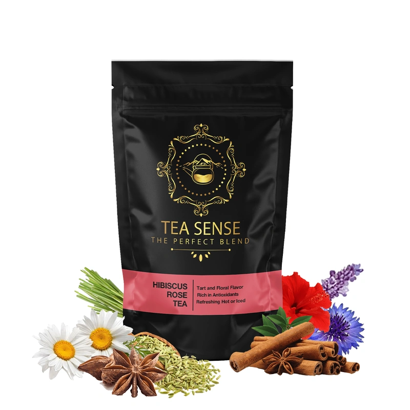 premium flower herbal organic tea chamomile rose lavender hibiscus butterfly blue pea 