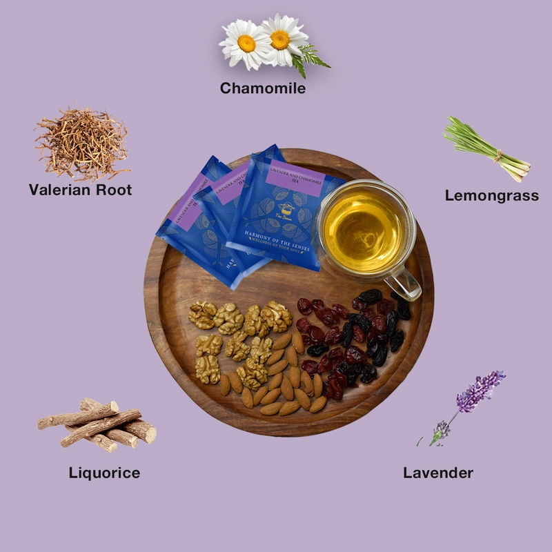 premium flower herbal organic pyramid tea bag chamomile rose lavender hibiscus butterfly blue pea 