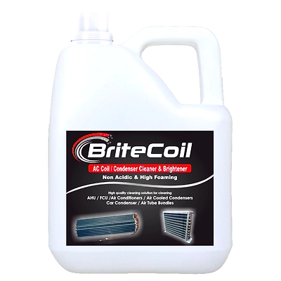 BriteCoil AC Coil Cleaner &amp; Brightener Concentrated Chemical Alkaline Chemical High Foaming Non Acidic 1KG-BriteCoil5Kg