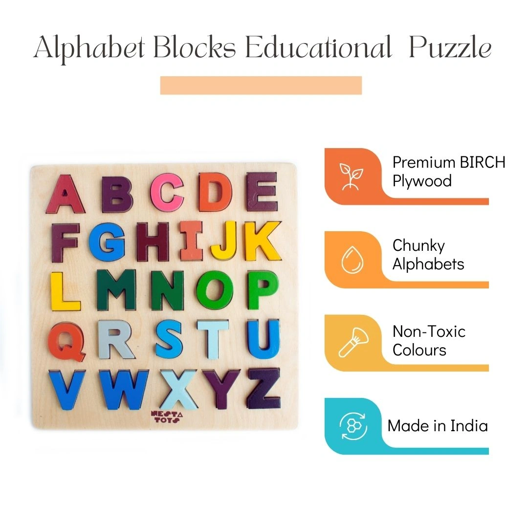 NESTA TOYS - Alphabet Blocks Learning Puzzle-1