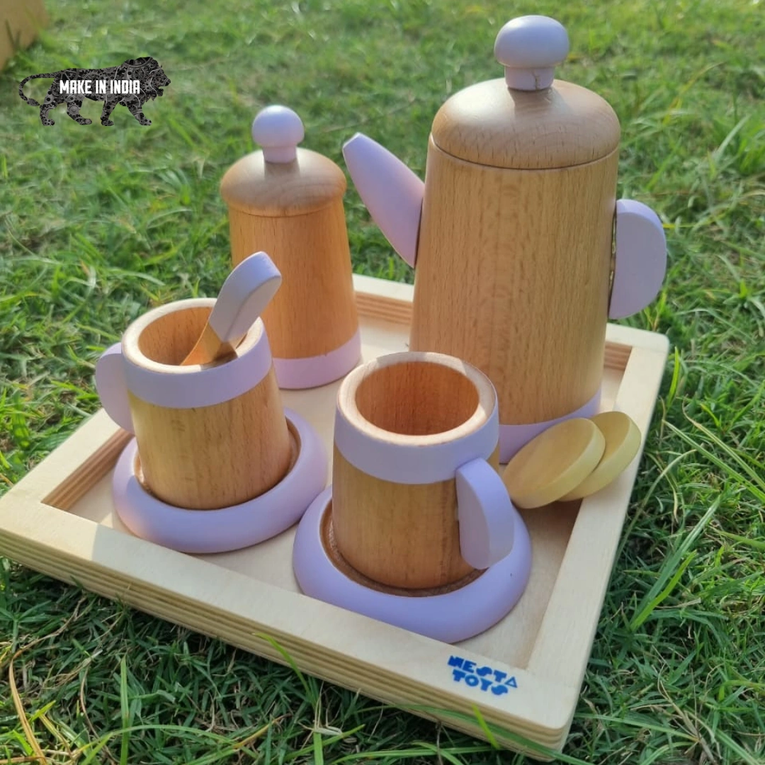 Wooden Tea Set | Kitchen Toys | Pretend Play Food Sets for Kids-7