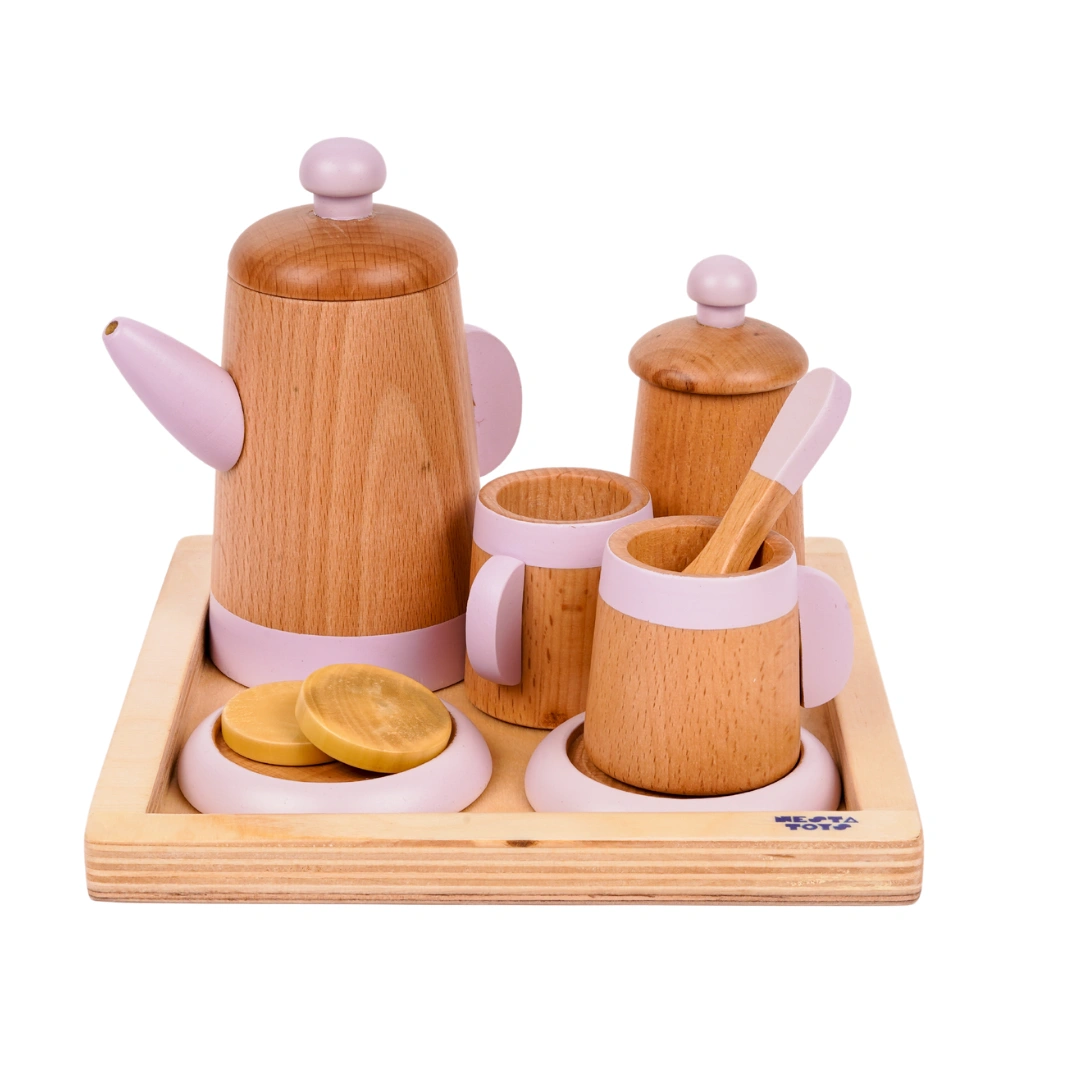 Wooden Tea Set | Kitchen Toys | Pretend Play Food Sets for Kids-5